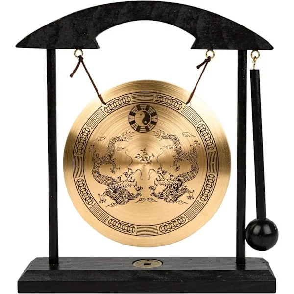 Zen Art Messing Feng Shui Bord Gong til Hjemmekontor Bordindretning Samlerobjekter