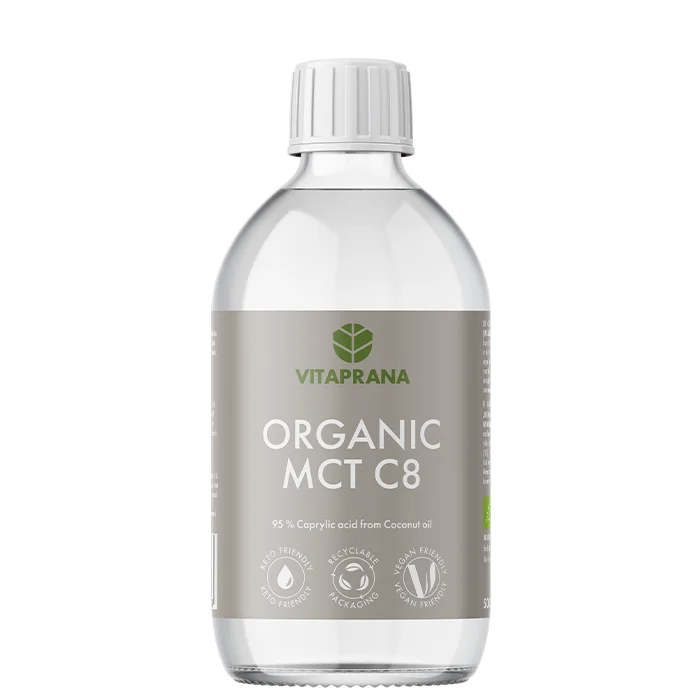 Mct-olie Vitaprana Økologisk MCT Olie C8 500 ml - Bodyman.dk