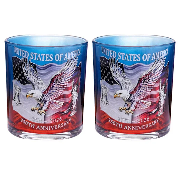 Amerikas 250-årsjubileum 1776-2026 Örn-Whiskyglas 4 juli Whiskyglas Personlig Patriotisk Kopp Present Till Män Pappa