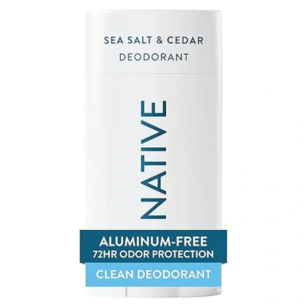 Naturlig deodorant indeholder naturlige ekstrakter, 72 timers lugtkontrol, deodoranter til mænd og kvinder, fri for aluminium, havsalt og cedertræ