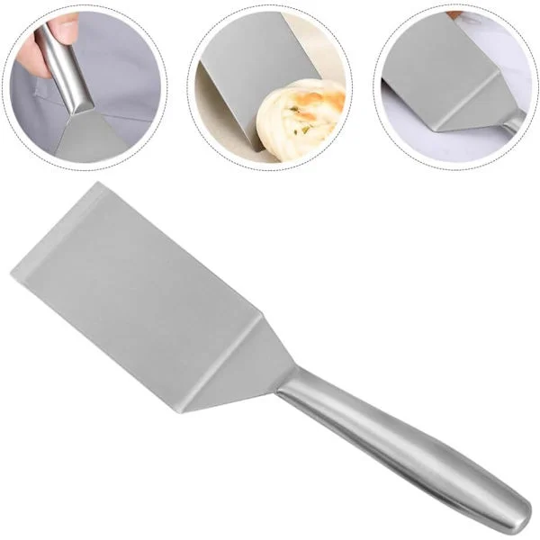 Stekspade i metall för matlagning, pannkaksspade lämplig för biff, ägg och pannkakor