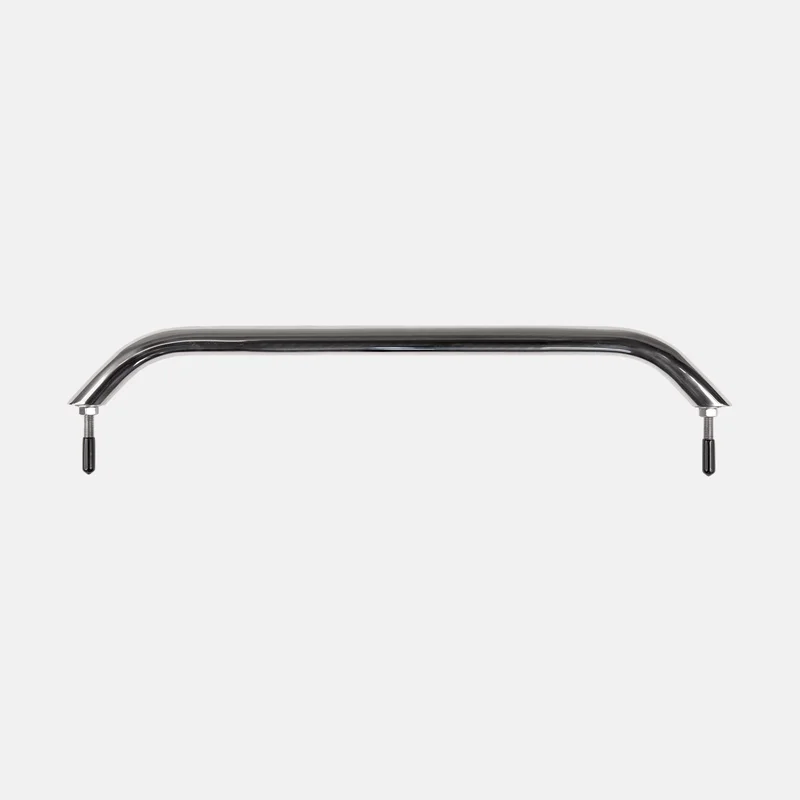 Asidero barco / asidero NOCK Goodgrip, perfil redondo con extremo inclinado, con perno pasante, acero inoxidable resistente a ácidos, 490 x Ø22 mm