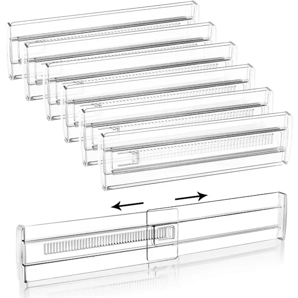 st Kökslådavdelare - Justerbara Lådavdelare i Plast - Organizer Justerbara Lådavdelare för Kök, Byråer, Badrum (28,5-50cm)