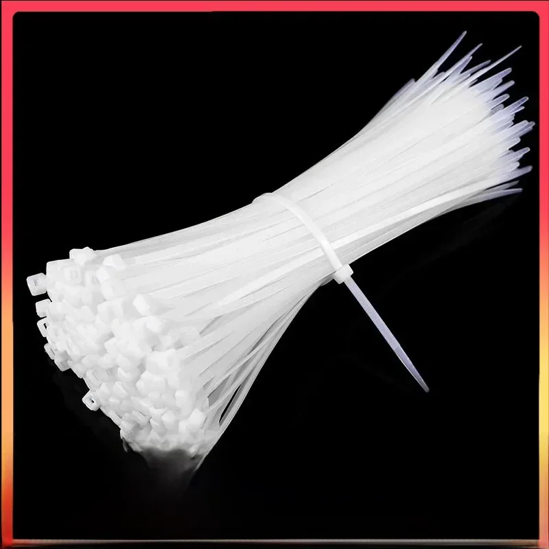 AliExpress - Kabelbinder, selbstsichernde Nylon-Kabelbinder, 100 Stück, farbige Kabelbinder aus Kunststoff, weiß