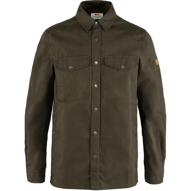 Fjällräven Men's Singi Overshirt in Dark Olive, G-1000 | Size: Large
