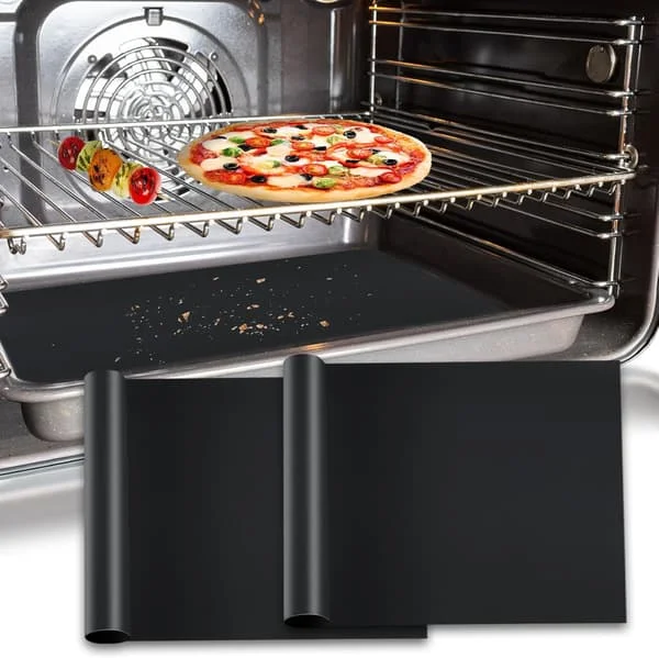 Stekeovnsmatter for bunnen av elektrisk og gassovn - Kraftig non-stick matte 2-pakning 40cm x 50cm