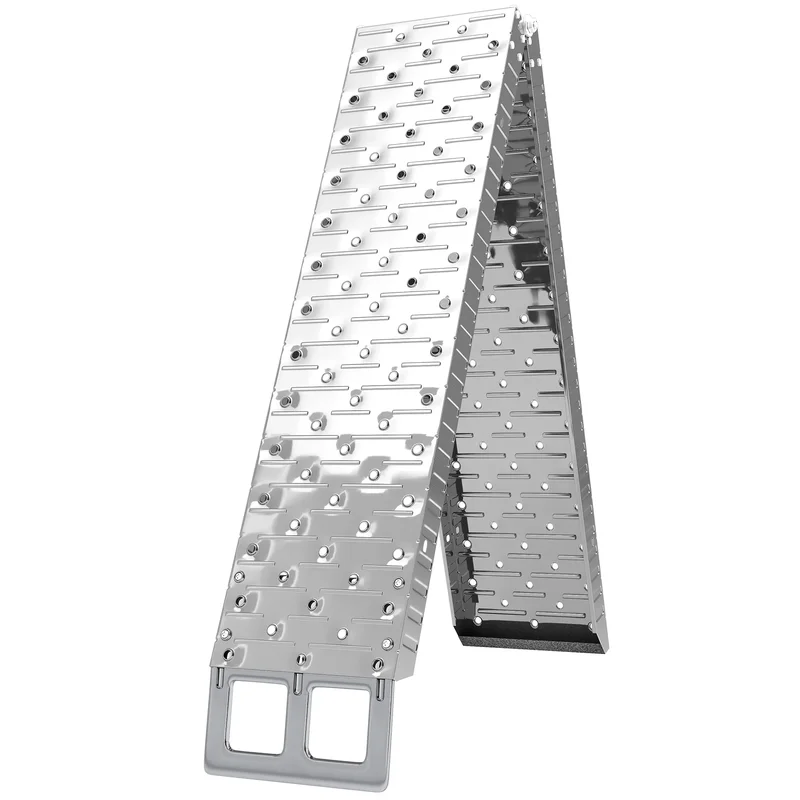 AliExpress - HOMCOM Rampe de chargement pliable 230 kg, rampe d'accès motos antidérapante en acier galvanisé avec sangles de sécurité, plateforme de 