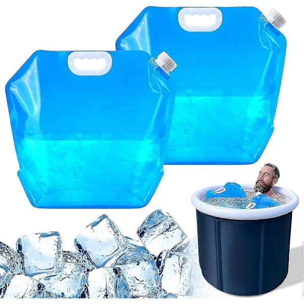 2-pack isbadspåsar, stor kapacitet badkar frys vattenpåse, tillbehör för kallbad, isbad hemma, lämplig för idrottare, bärbar istunna
