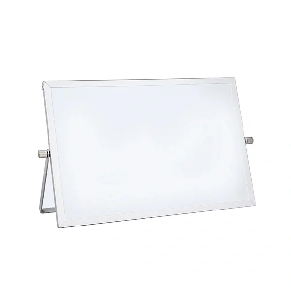 [RM]{xj}White Dry Erase Whiteboard, 25cm x 25cm, Large Magnetic Desktop Whiteboard with Stand, 1 Marker, Portable Double-Sided Whiteboard