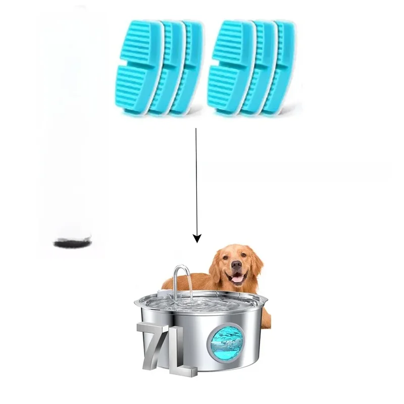 AliExpress - Distributeur d'eau automatique, filtres spéciaux pour mangeoire à eau pour animaux de compagnie de 7l, ensemble de filtres de fontaine à 