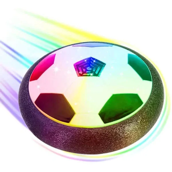 Svävande fotboll med LED-lampor, laddningsbar leksak med mjuk skumstötfångare för barn, inomhus- och utomhusfamiljespel