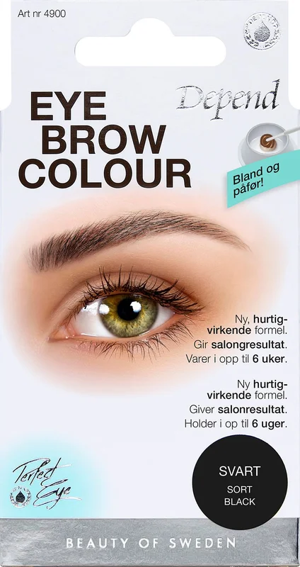 Depend Øjenbrynsfarve Sort, Makeup, Øjenbrynsfarve, Permanent Øjenbrynsfarve