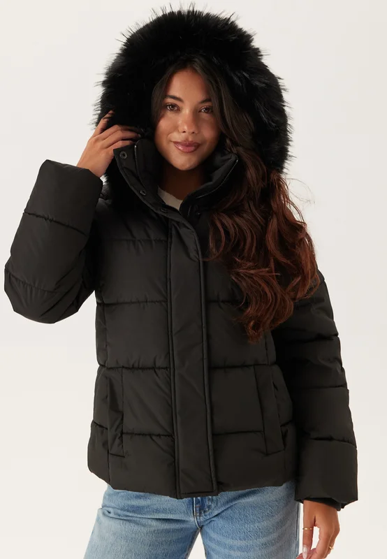 BUBBLEROOM-Short Padded Jacket-Black-L