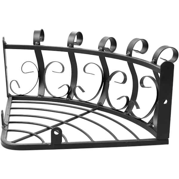 Metall blomkruka fäste, vägg hörn fäste, räcke, blomkruka fäste, staket, blomkruka hängande korg, trädgårds balkong