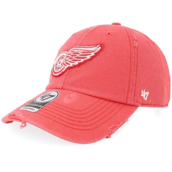 47 Brand - Detroit Red Wings Weathered Clean Up Light Red Dad Cap Unconstructed Red Cap - NHL @ Hatstore