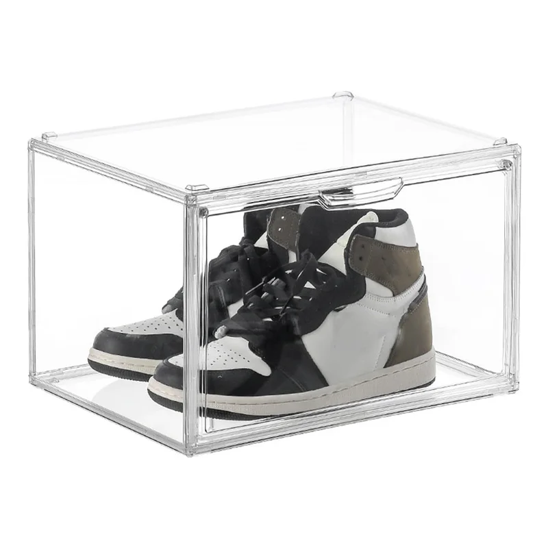 Transparent displayboks – stabelbar oppbevaringsboks med lokk 36x27x22cm / plastboks