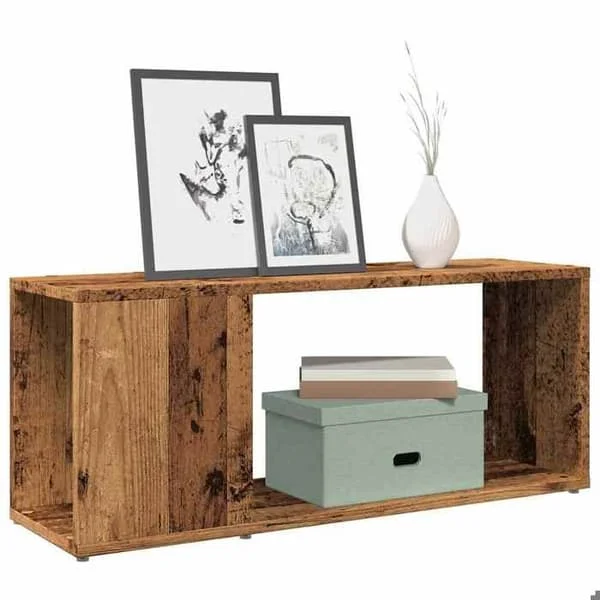 vidaXL TV-möbel gammalt trä 80x24x32cm ingenjörsträ, TV-bänk, hifi-möbel, underhållningscentrum, TV-buffé, möbel 856732
