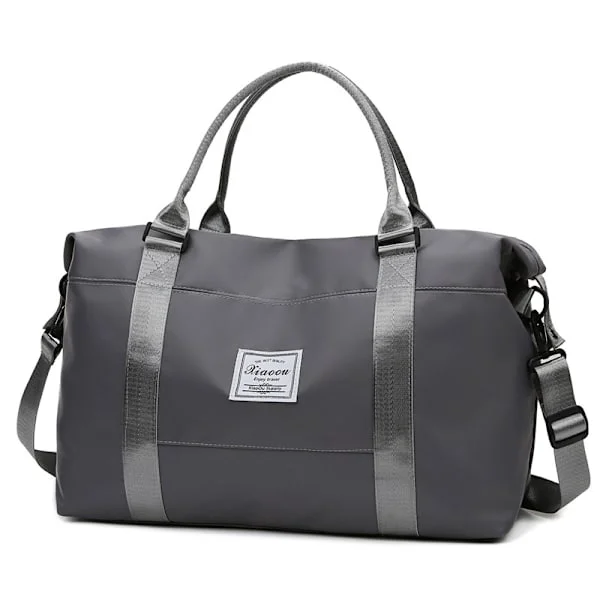 Travel bag, sports bag, gym bag, women's single shoulder bag for weekend trips, dry and wet compartment, large capacity grey[TT]