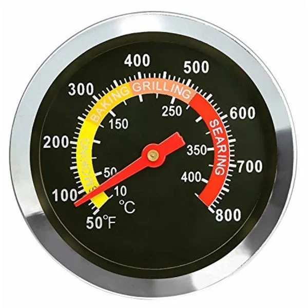 6CM Termometer, Grill Termometer, BBQ Termometer, Grill Termometer for Weber Kettle, Smoker, Kamado, Charbroil, Outback, Pit Boss Keramisk BBQ, 
