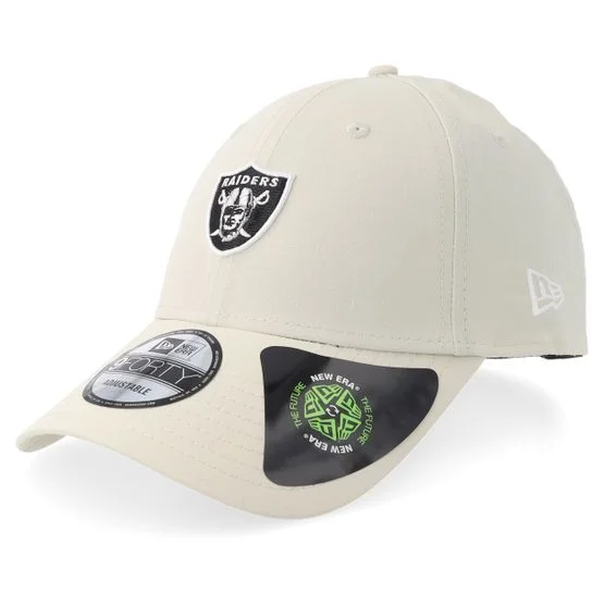 New Era - NFL Beige adjustable Keps - Las Vegas Raiders Recycled Mini 9FORTY Stone Adjustable @ Hatstore