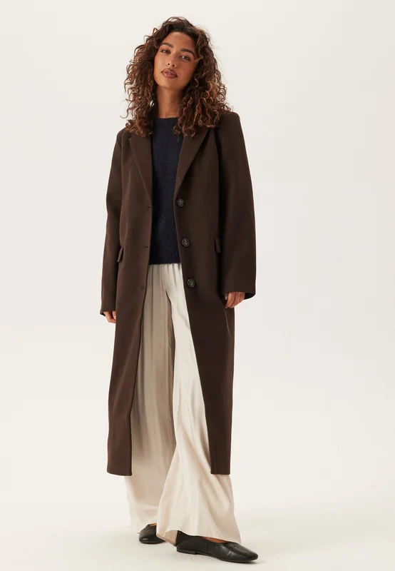 VILA-Visolo L/S Coat-Coffee Bean