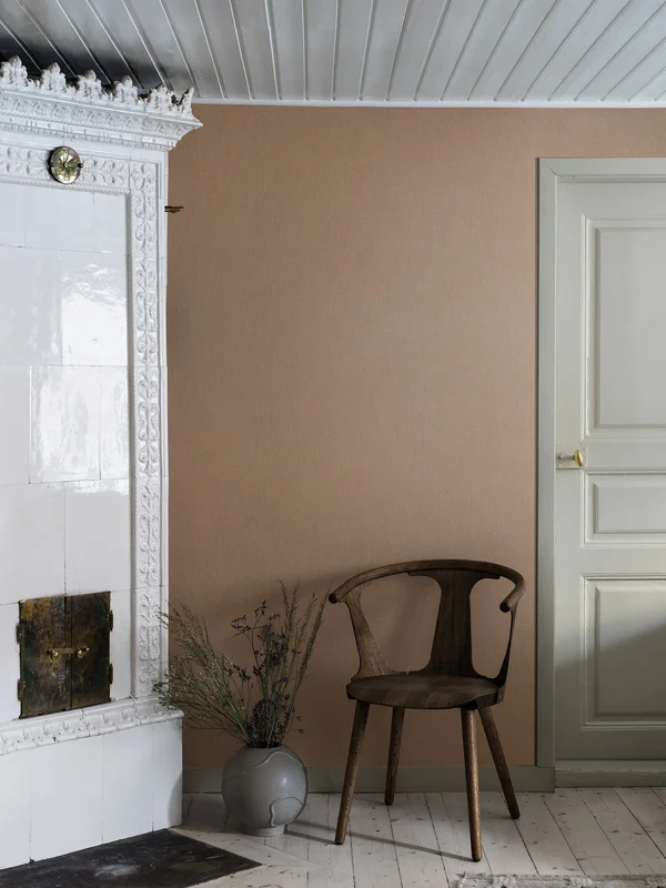 Boråstapeter Terracotta Linen Röd Tapet