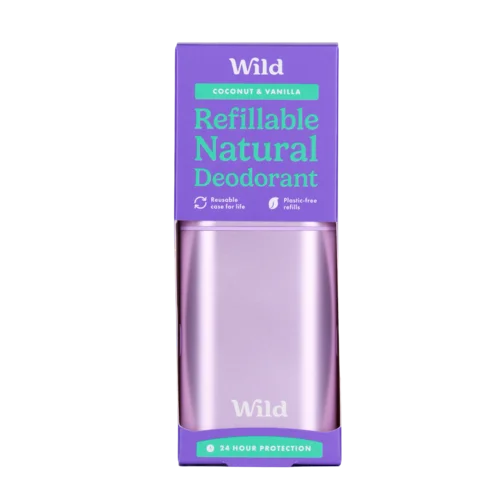 Wild Deo Coconut & Vanilla deodorant Purple startpakke 1 sett