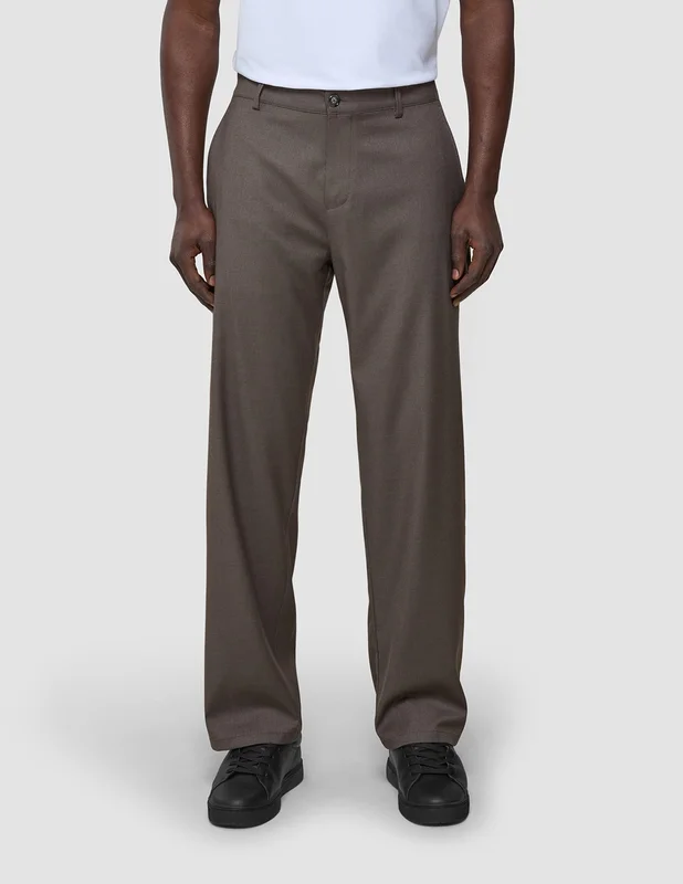 Shaping New Tomorrow - Siena Pants - Dark Chestnut Melange - Relaxed Fit - Herren - Größe 38/34