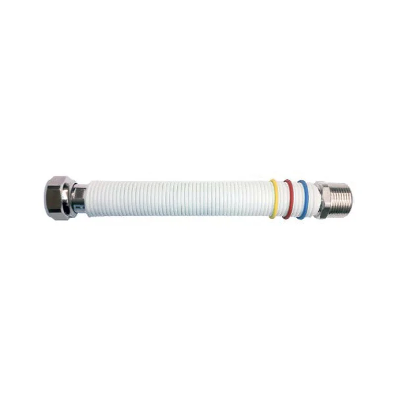 Tubo flessibile estensibile 1/2" x 3/4" M/F acciaio rivestito per acqua e gas | Climamarket