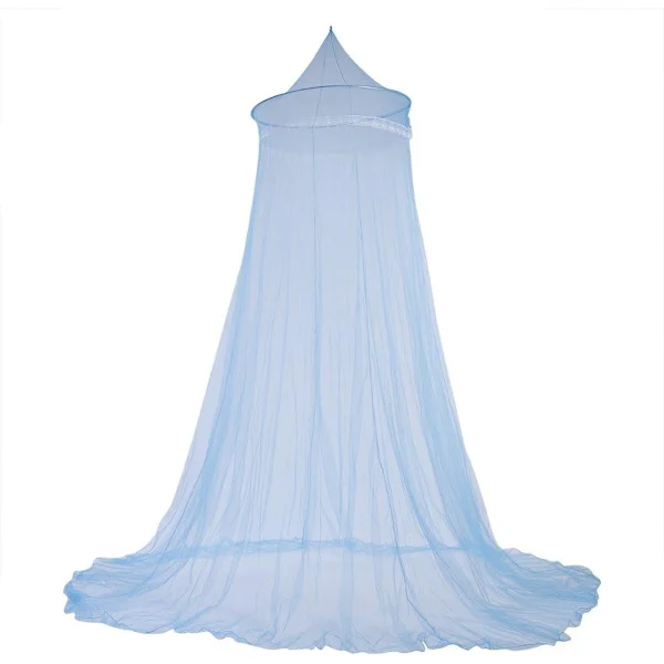 Fdit Myggenet Sengehimmel Seng Elegant Blonde Gardiner Prinsesse Børne Sengehimmel Gardin til Pigeværelse Sengetøj (Blå)