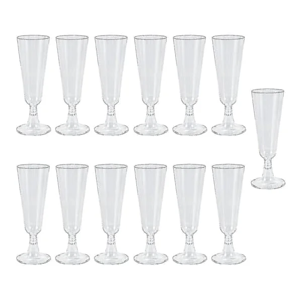 60 stk. 150 ml vinglass i plast av resin, champagneglass, rødvinsglass, allsidig, et must for partykarneval 60 stk.