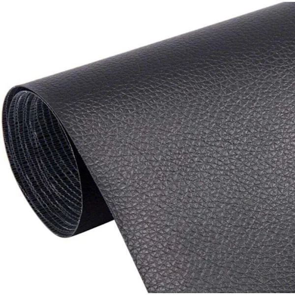 Reparasjonssett for lær, 30 x 20 CM Lærreparasjonslapp, Selvklebende Lærrull for Biler og Sofa (Svart)