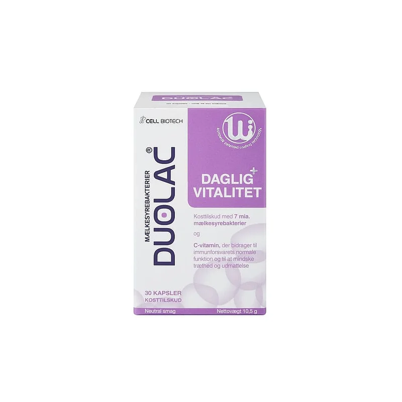 DUOLAC Daglig+ Vitalitet 30 stk, Helse & Madvarer, Kosttilskud, Immunforsvar