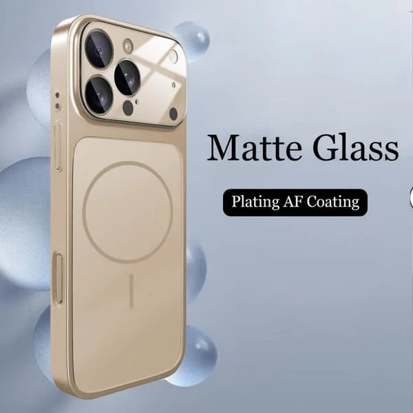 Glas Nano Matt Skal För iPhone 17 Air 16 15 14 13 Pro Max 17Pro Magnetisk För Magsafe Trådlös Laddning