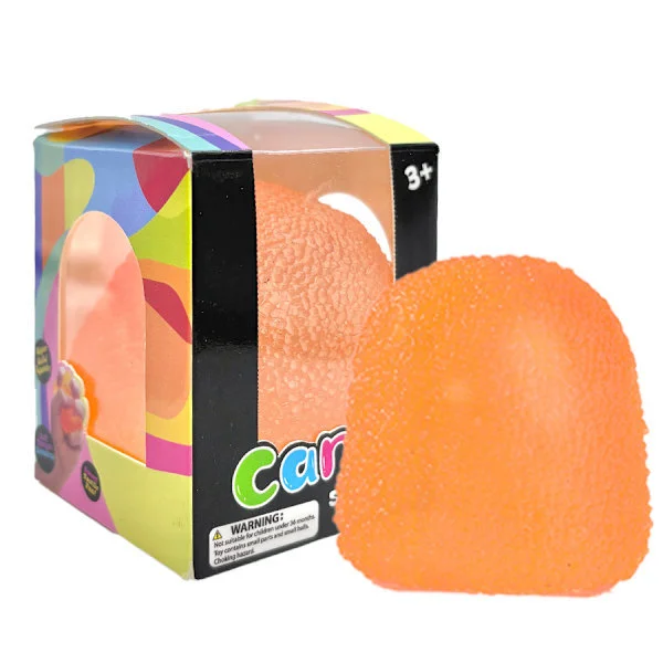Squishy Fidget Toys Stress Relief Toys for Kids and Adults, Super Solid Squeeze Ball, Sensory Relief for Stress, Birthday (Color Box) Orange Orange