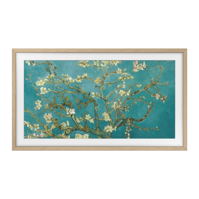 Samsung ramme til The Frame 32" 2023 / utskiftbar TV-ramme i teak / dekorativ ramme til Samsung The Frame