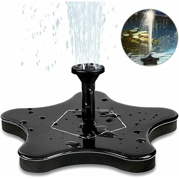 Solcellsfontän, Elektrisk Solvattenpump Solpanelpump 1.4W Trädgård Utomhus Vattenpump Flytande Pump för Trädgård Uteplats Fåglar Damm Pool och Damm 