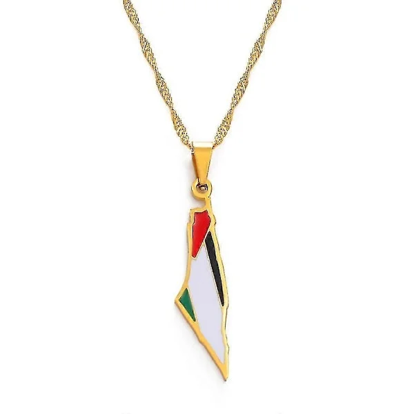 Palestina Hängsmycke Halsband Silver guld Smycken [db]