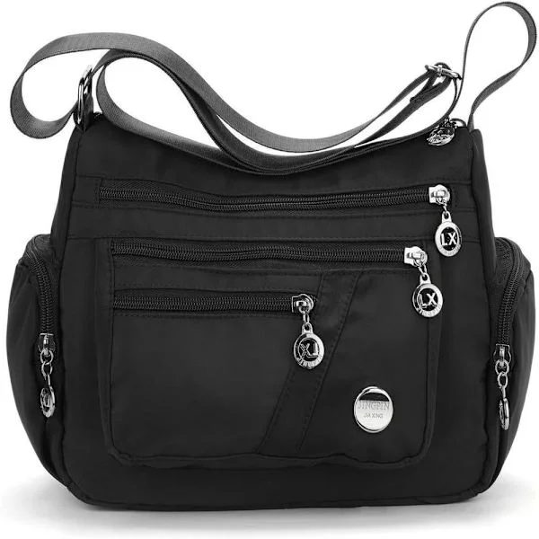 Women's Multi-Compartment Handbag, Messenger Bag, Crossbody Bag, Holiday Bag, Shoulder Bag, Black