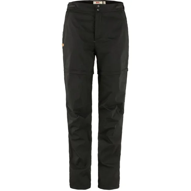 Fjällräven Women's Abisko Hike Zip-off Trousers in Black, G-1000 | Size: 34/Regular