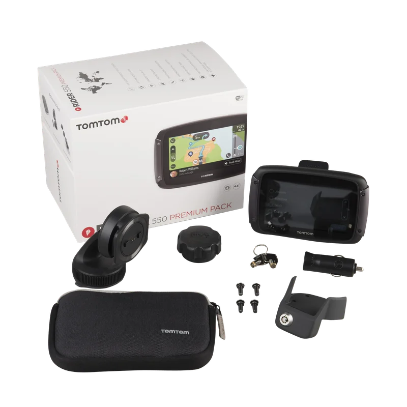 Pack Premium GPS TomTom Rider 550 WORLD 4,''