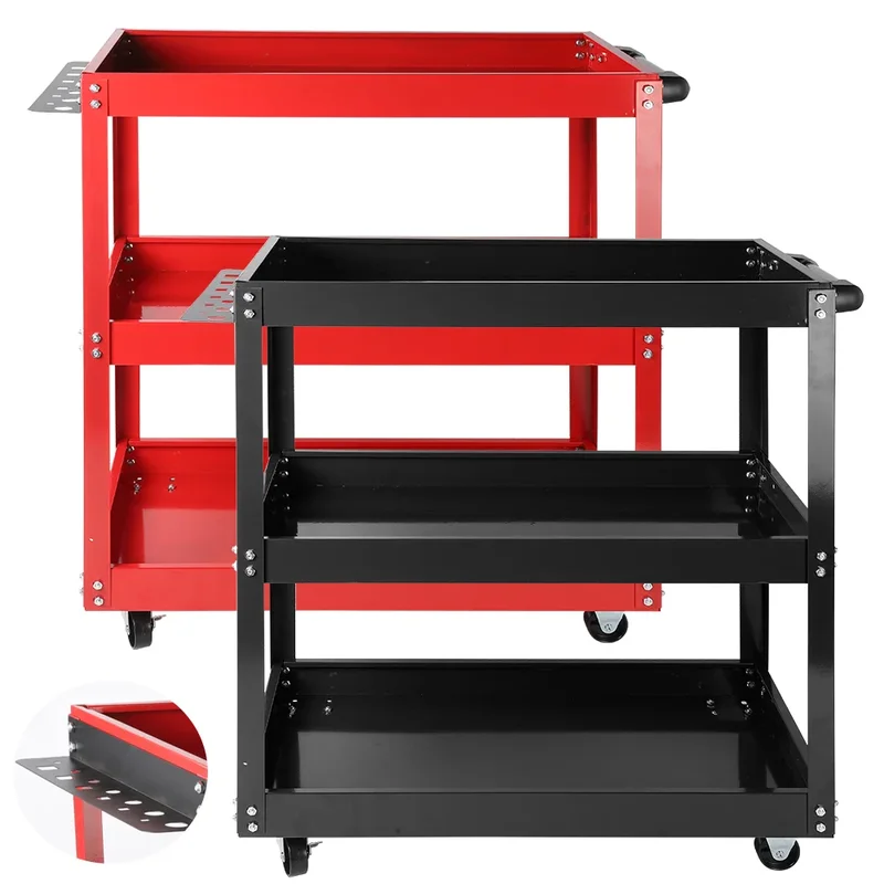 AliExpress - Chariot à outils roulant robuste, chariot de Service avec roulettes, outil roulant utilitaire Portable à 3 niveaux, chariot de Garage, 