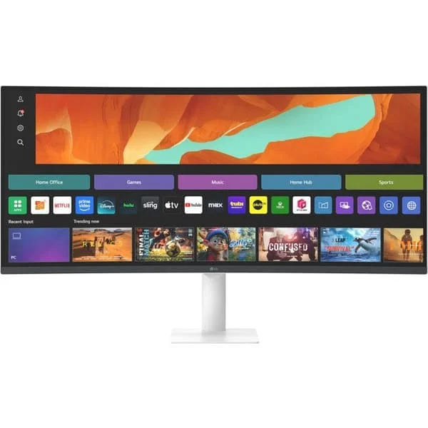 Kurvad datorskärm - LG - 34" - WQHD - 100Hz - VA-panel - 5ms - 34U601SA-W