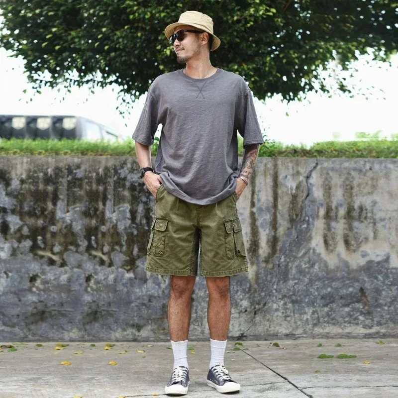 AliExpress - Short cargo en coton pour homme, longueur au genou, short de randonnée en plein air, vintage, distance, Murcia Fit, aissce Zhan