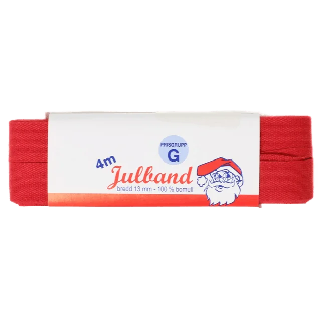 Trend-Tex Julband 13 mm Sytillbehör Röd 13mm x 4m
