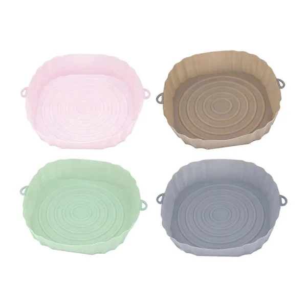 4 STK Air Fryer Pande Silikone Kurv Genanvendelig Airfryer Gryde Pande Liner (FMY)