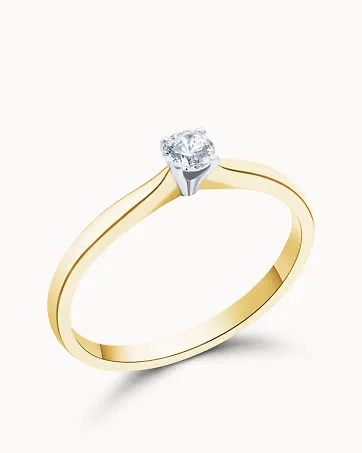 Neat Diamond Ring Ella - 18K Yellow Gold och Platinum 0.50 Carat Natural Diamond