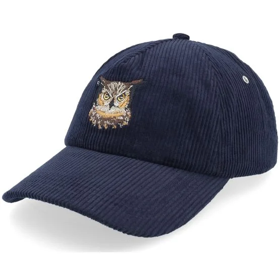 Upfront - Blauw unconstructed Cap - Corduroy Baseball Cap Navy Dad Cap @ Hatstore