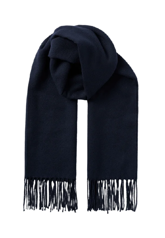 Å MAN Halsduk med fransar BO Halsdukar & scarves Blå ONESIZE