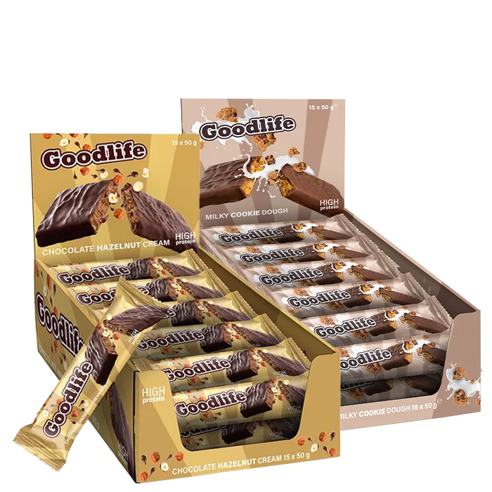 Proteinbars 30 x Goodlife Proteinbar 50 g - Bodyman.dk